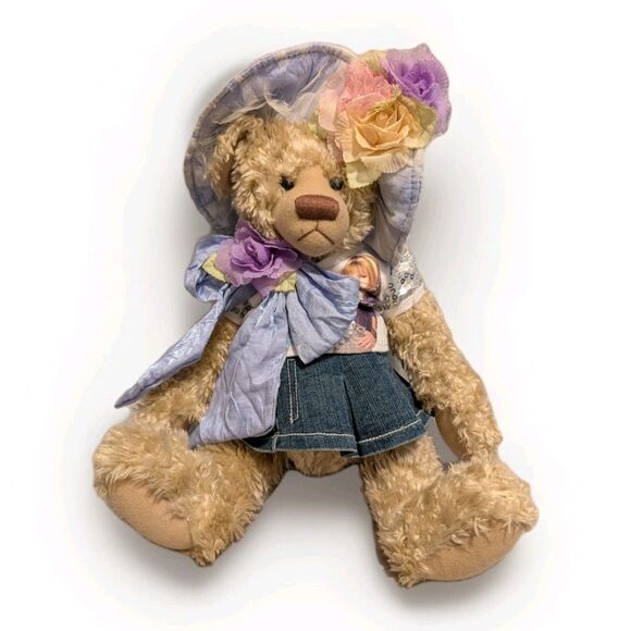 Helter Products Corp Other - Vintage Helter Collectible Bear 18” w/ Hannah Montana Shirt Jean Skirt Bonnet